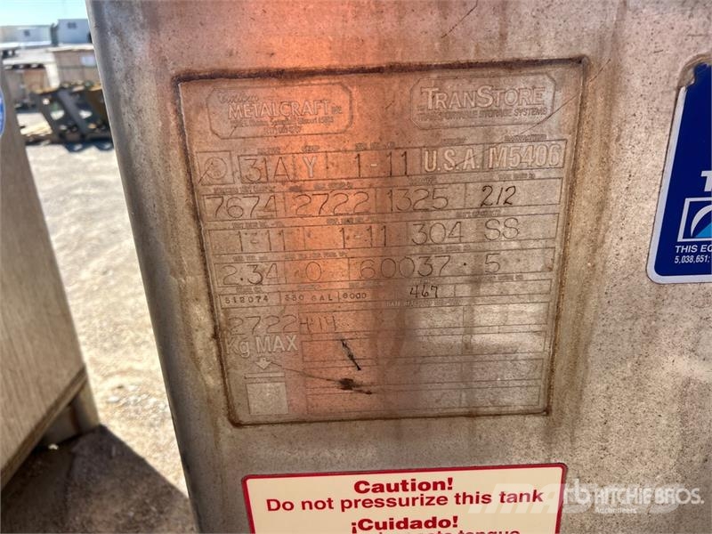 Transtore 512074 350 gal Chemical Tank 加工機械