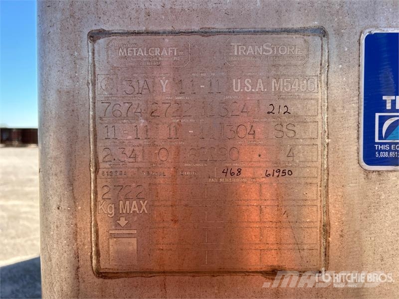 Transtore 512384 350 Gal. Chemical Tank 加工機械