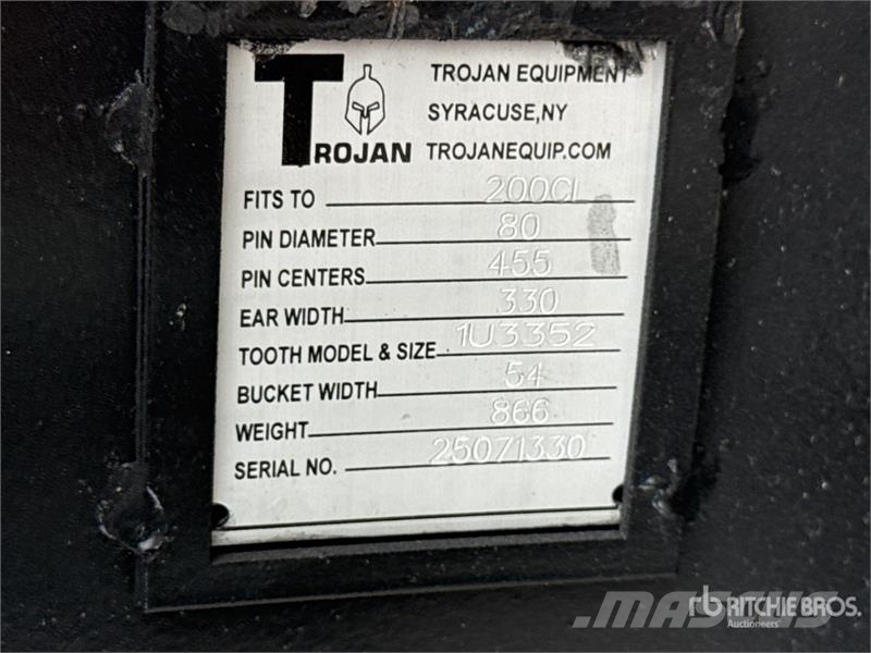 Trojan 54 in Digging Excavator Bucket - Fits 80mm Cat 320 Bakken