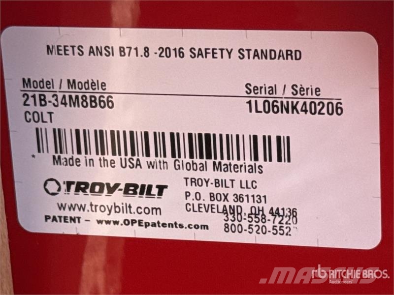 Troy-Bilt Colt Front Tine Garden Tiller (Unused) Sonstige Landmaschinen