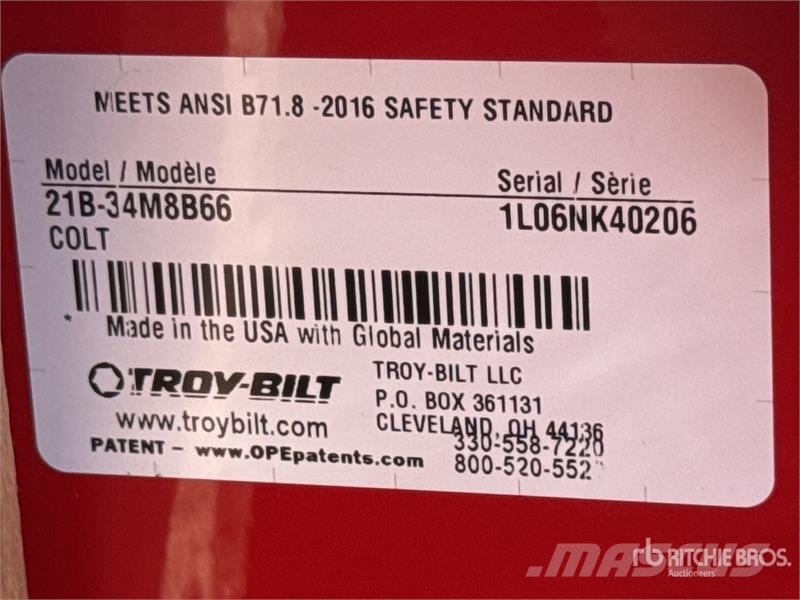Troy-Bilt Front Tine Garden Tiller (Unused) 農業機械 -　その他