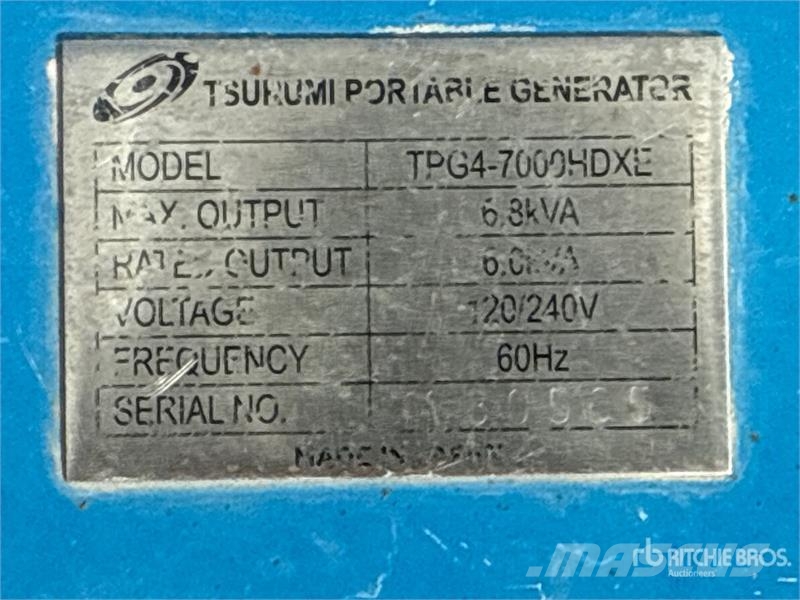 Tsurumi 6.8 kVA Generator Set Dizel generatori