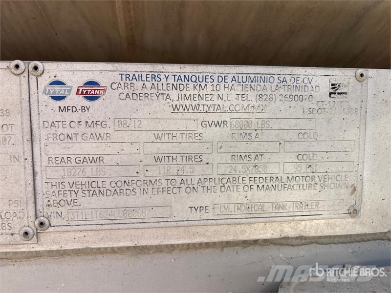 Tytal 8400 gal T/A Tanker Trailer Rimorchi cisterna