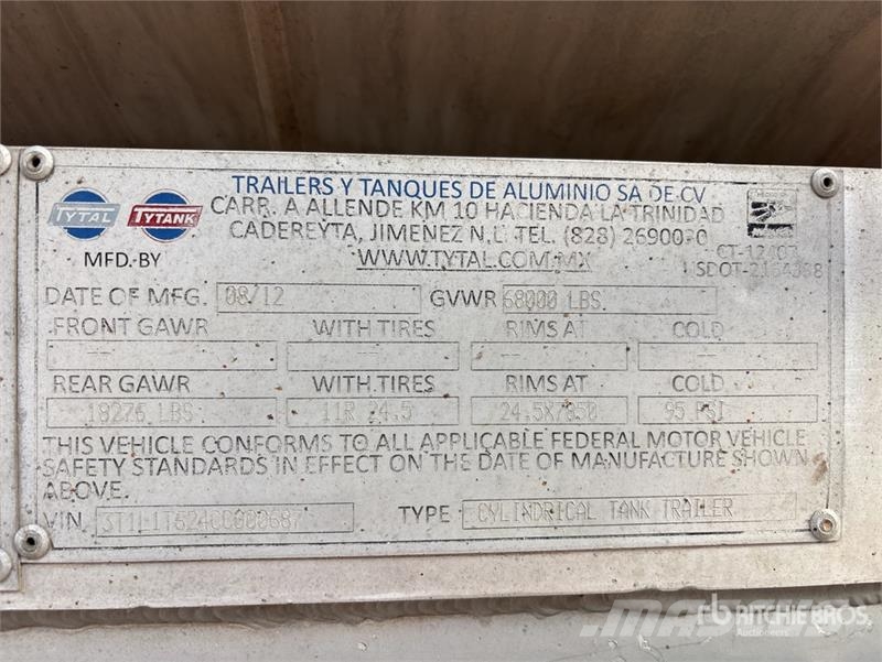 Tytal 8400 gal T/A Tanker Trailer Rimorchi cisterna