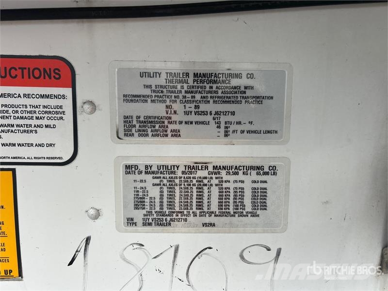 Utility 3000R Semirremolques de temperatura controlada