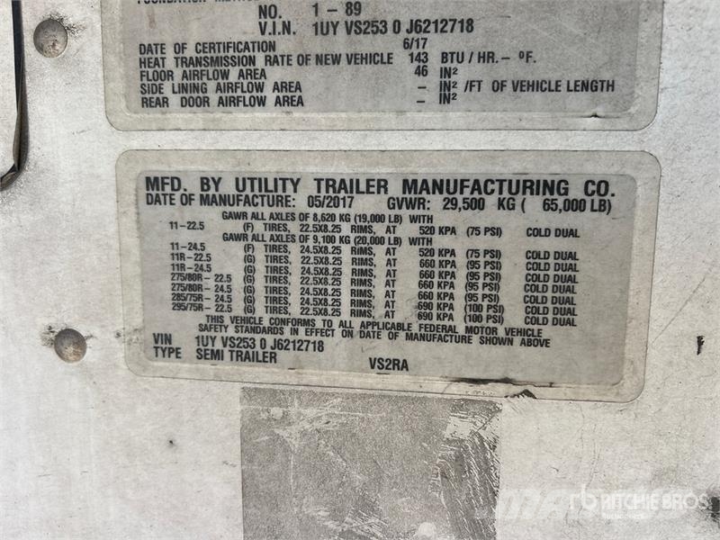 Utility 3000R نصف مقطورات بدرجة حرارة قابلة للضبط
