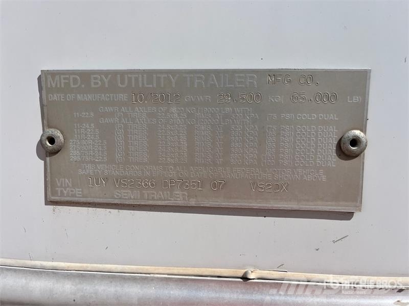 Utility 36 ft T/A Van Trailer 箱體拖車