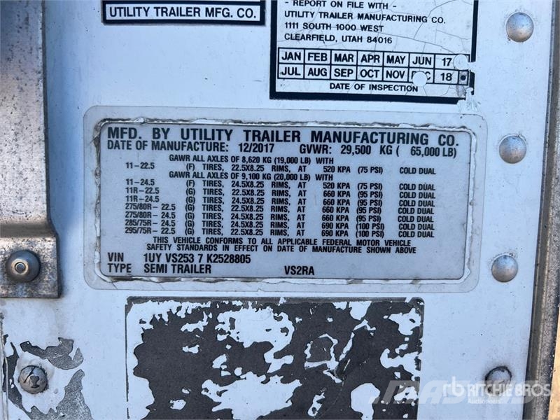 Utility 53 ft T/A T/A Refrigerated Trailer Kühlauflieger