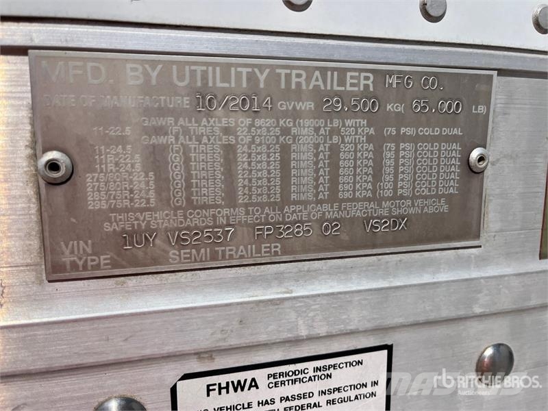 Utility 53 ft T/A Van Trailer 箱體拖車