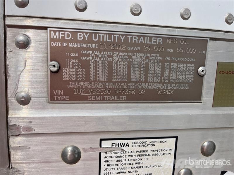 Utility 53 ft T/A Van Trailer Furgons
