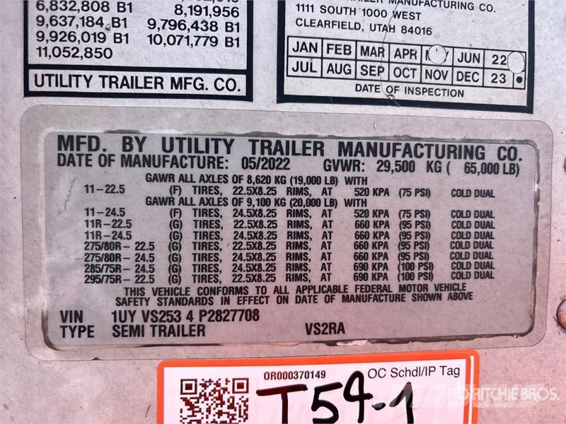 Utility 53 ft x 102 in T/A Refrigerated Trailer Puspriekabės su izoterminiu kėbulu
