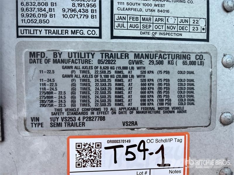Utility 53 ft x 102 in T/A Refrigerated Trailer Puspriekabės su izoterminiu kėbulu