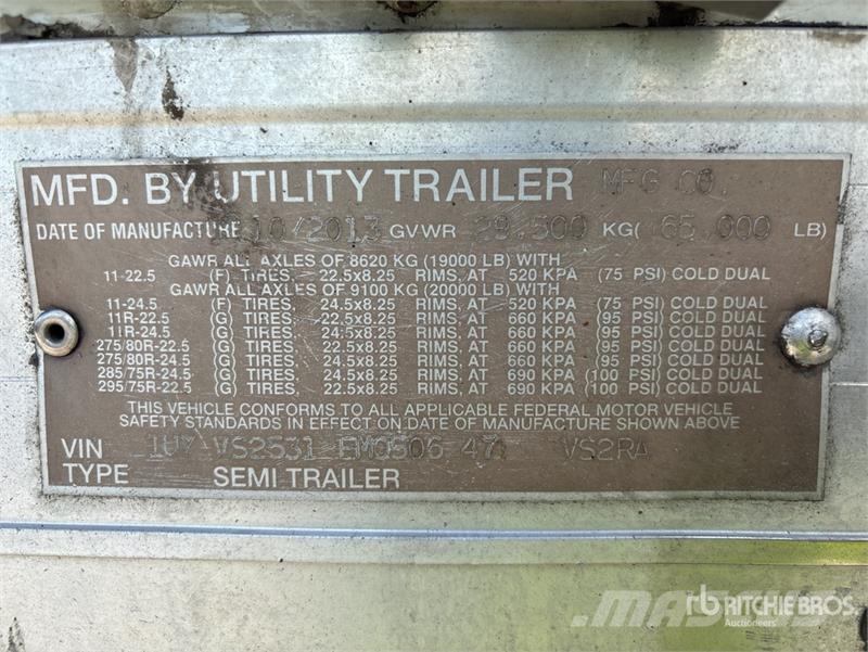 Utility 53 ft x 102 in T/A Refrigerated Trailer Semi remorque frigorifique