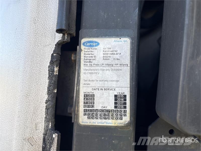 Utility 53 ft x 102 in T/A Multi -Temp Refrigerated Traile 冷凍冷蔵トレーラー