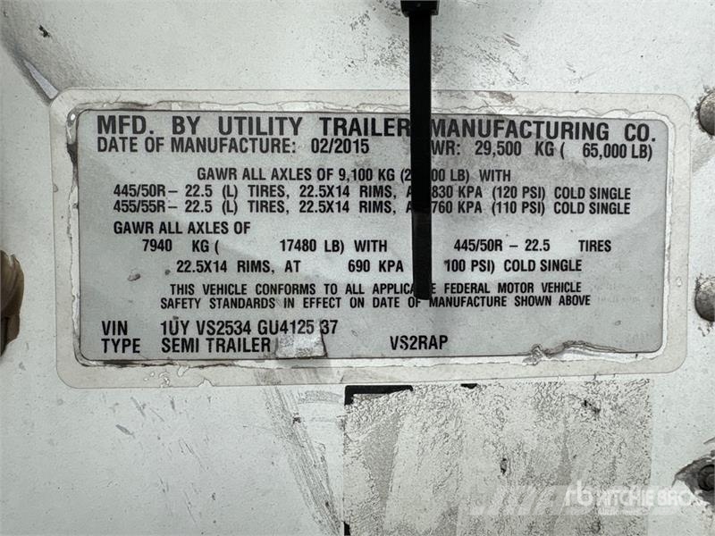 Utility 53 ft x 102 in T/A Multi -Temp Refrigerated Traile Piekabes ar temperatūras kontroli
