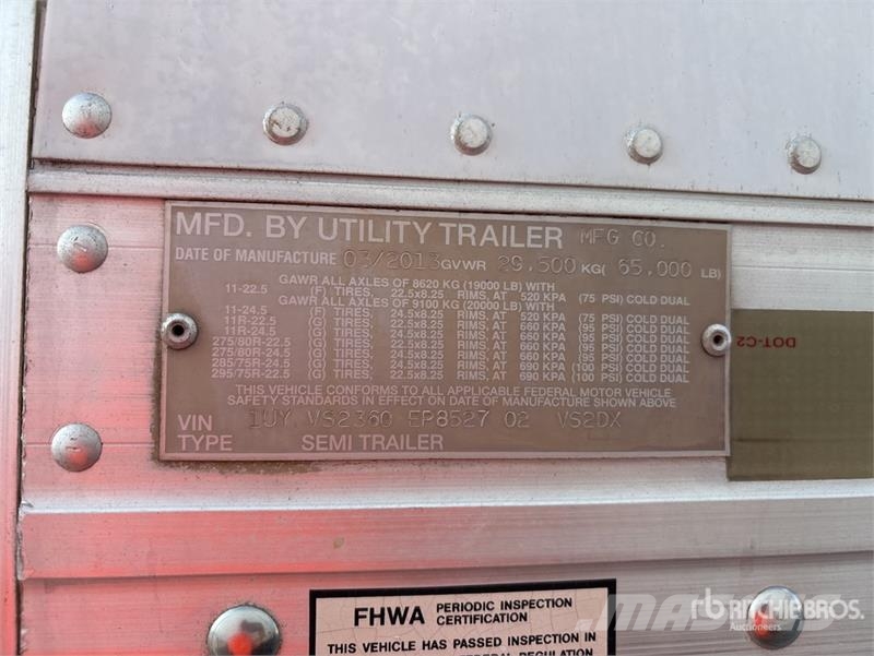 Utility VS2DX 箱體拖車