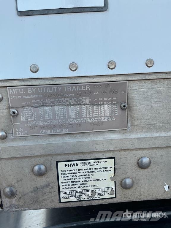 Utility VS2RA 36 ft x 102 in T/A Van Trailer 箱體拖車