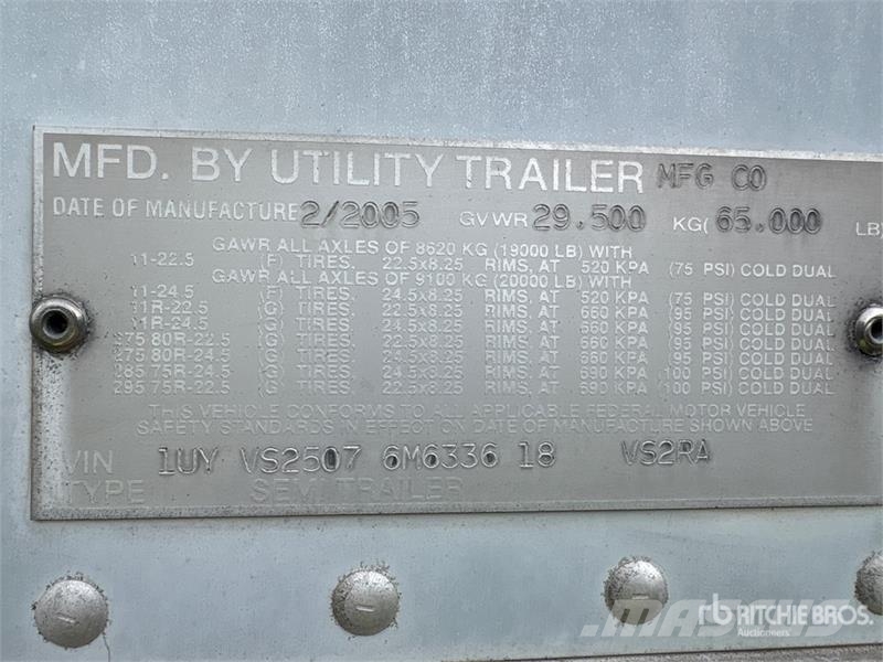Utility VS2RA 50 ft x 102 in T/A Multi -Temp Refrigerated  Semi-reboques com temperatura controlada