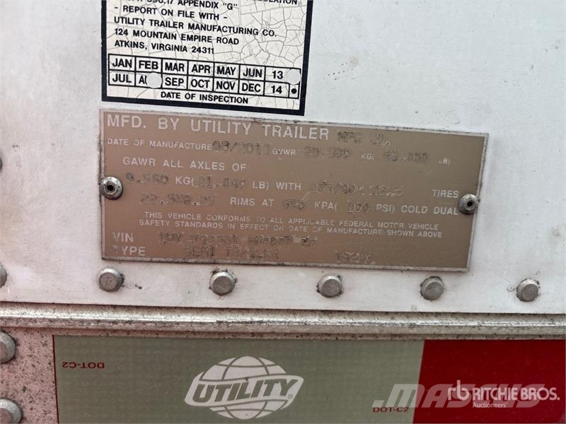 Utility VS2RA 53 ft T/A Refrigerated Trailer Piekabes ar temperatūras kontroli