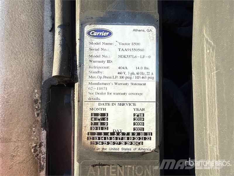 Utility VS2RA 53 ft x 102 in T/A Refrigerated Trailer Piekabes ar temperatūras kontroli
