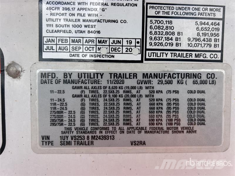Utility VS2RA 53 ft x 102 in T/A Refrigerated Trailer Semi-reboques com temperatura controlada