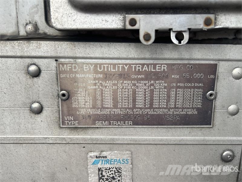 Utility VS2RA 53 ft x 102 in T/A Refrigerated Trailer Puspriekabės su izoterminiu kėbulu