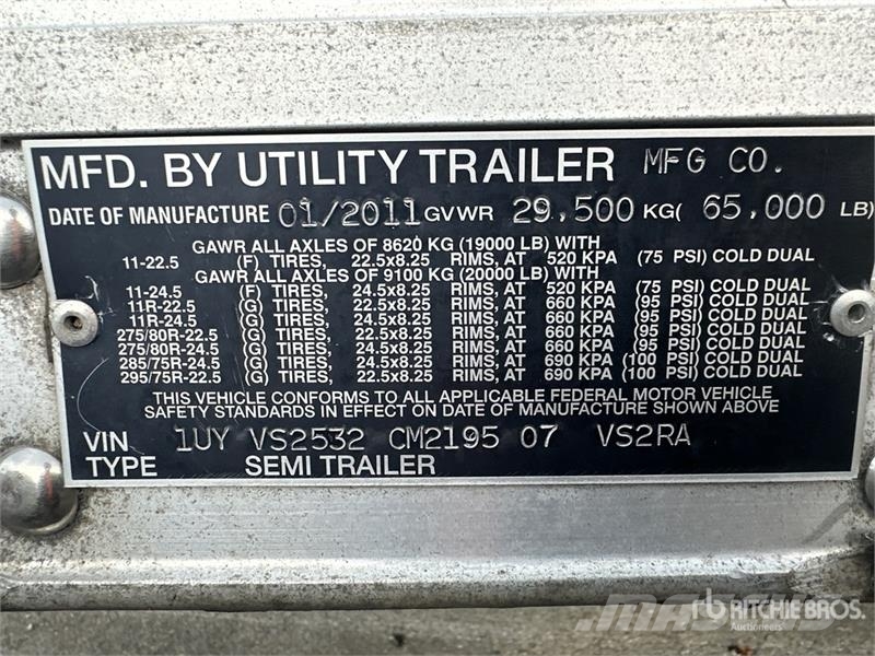 Utility VS2RA 53 ft x 102 in T/A Refrigerated Trailer Напівпричепи-рефрижератори