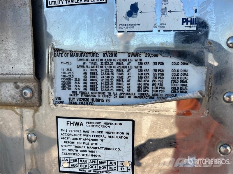 Utility VS2RA 53 ft x 102 in T/A Refrigerated Trailer Külmikpoolhaagised