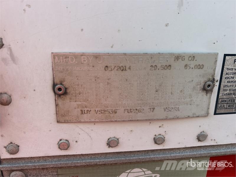 Utility VS2RA 53 ft x 102 in T/A Refrigerated Trailer Puspriekabės su izoterminiu kėbulu