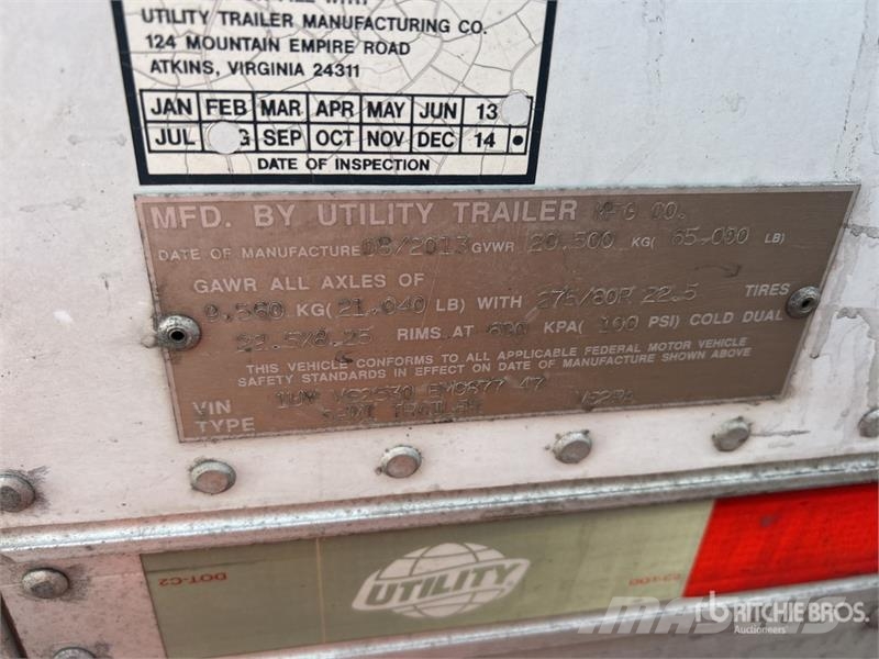 Utility VS2RA 53 ft x 102 in T/A Refrigerated Trailer Temperature controlled semi-trailers