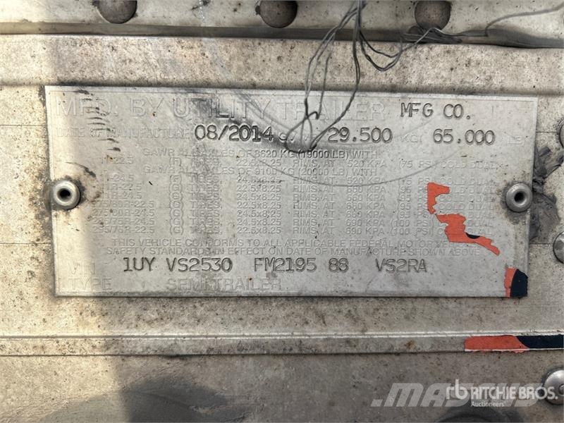 Utility VS2RA 53 ft x 102 in T/A Refrigerated Trailer Температурно-контролирани полуремаркета

