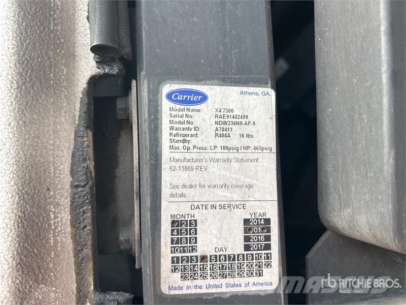 Utility VS2RA 53 ft x 102 in T/A Refrigerated Trailer Puspriekabės su izoterminiu kėbulu