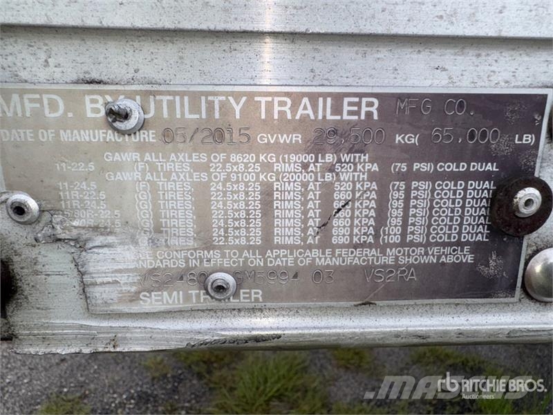 Utility VS2RA 53 ft x 102 in T/A Refrigerated Trailer Temperature controlled semi-trailers