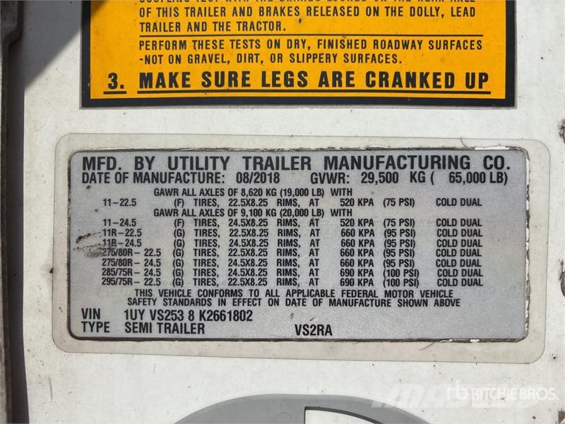 Utility VS2RA 53 ft x 102 in T/A Refrigerated Trailer Semi-reboques com temperatura controlada