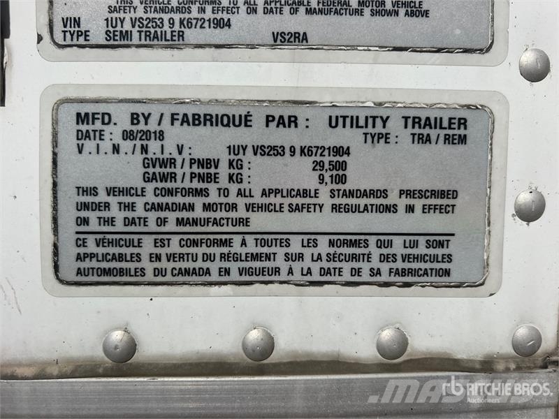 Utility VS2RA 53 ft x 102 in T/A Refrigerated Trailer Semi-reboques com temperatura controlada