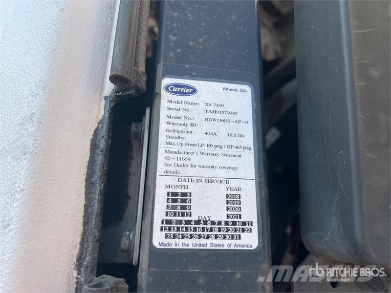 Utility VS2RA 53 ft x 102 in T/A Refrigerated Trailer Температурно-контролирани полуремаркета
