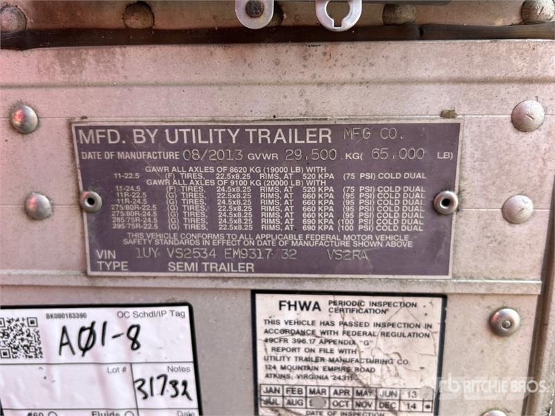 Utility VS2RA 53 ft x 102 in T/A Refrigerated Trailer Hűtős félpótkocsik
