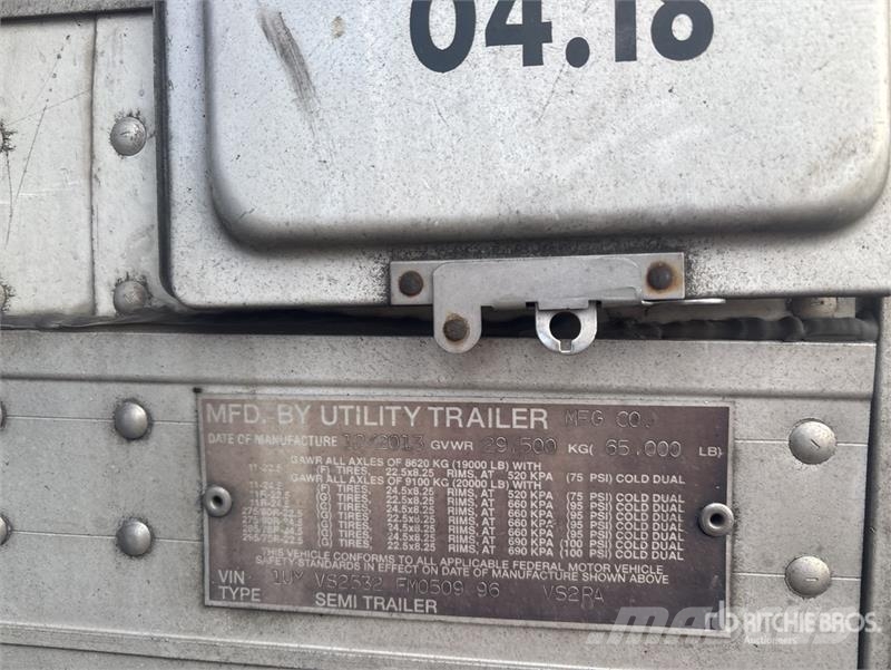 Utility VS2RA 53 ft x 102 in T/A Refrigerated Trailer Puspriekabės su izoterminiu kėbulu