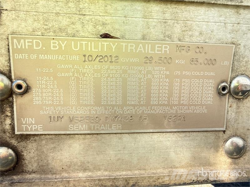 Utility VS2RA 53 ft x 102 in T/A Refrigerated Trailer Semi remorque frigorifique