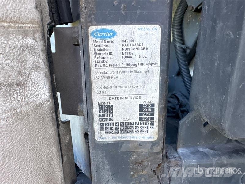 Utility VS2RA 53 ft x 102 in T/A Refrigerated Trailer Piekabes ar temperatūras kontroli