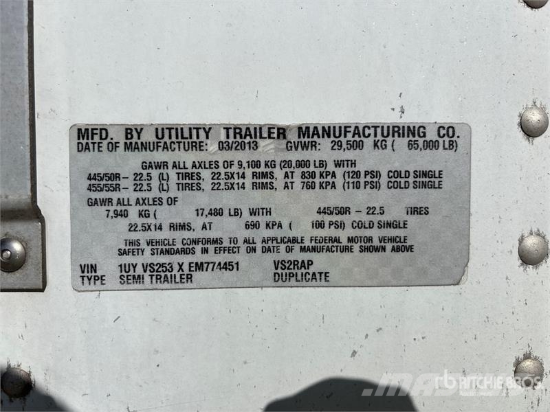 Utility VS2RAP 53 ft x 102 in T/A Refrigerated Trailer Poluprikolice hladnjače