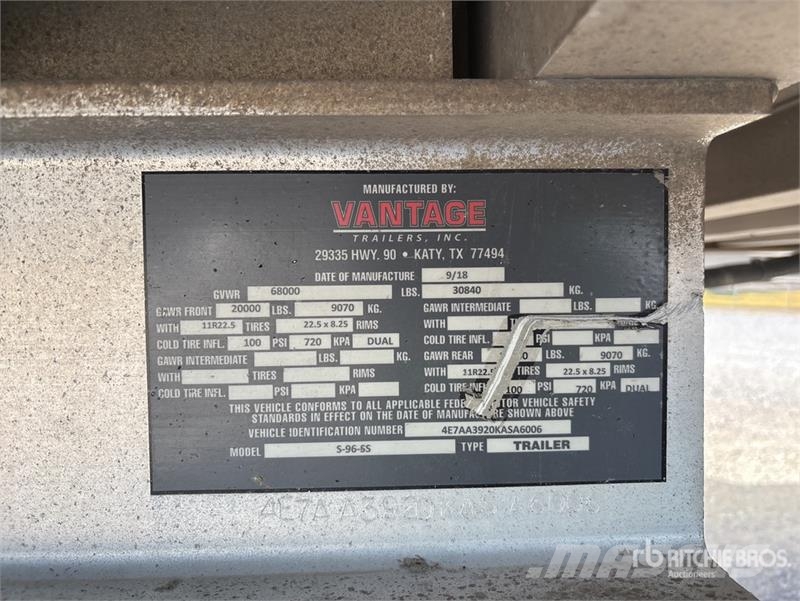 Vantage 39 ft T/A Aluminum Quarter Frame End Dump Trailer Bañera