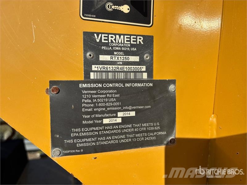 Vermeer RTX1250 4x4 Trencher Rovokopači freze za kanale Trenčeri
