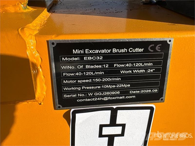 Vicsec VC-EBC32 24 in Mini Excavator Brush Cutter (Unused Other components