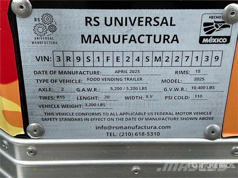 Vision cargo llc 8.5x12TA 12 ft T/A Food Concessio Прочие прицепы