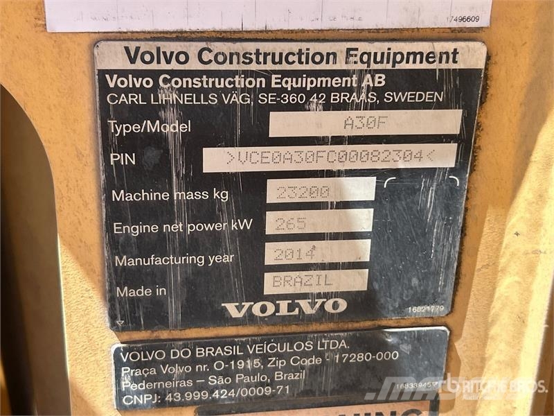 Volvo A30F 6000 gal 6x6 Articulated Water Truck Veepaagiga autod