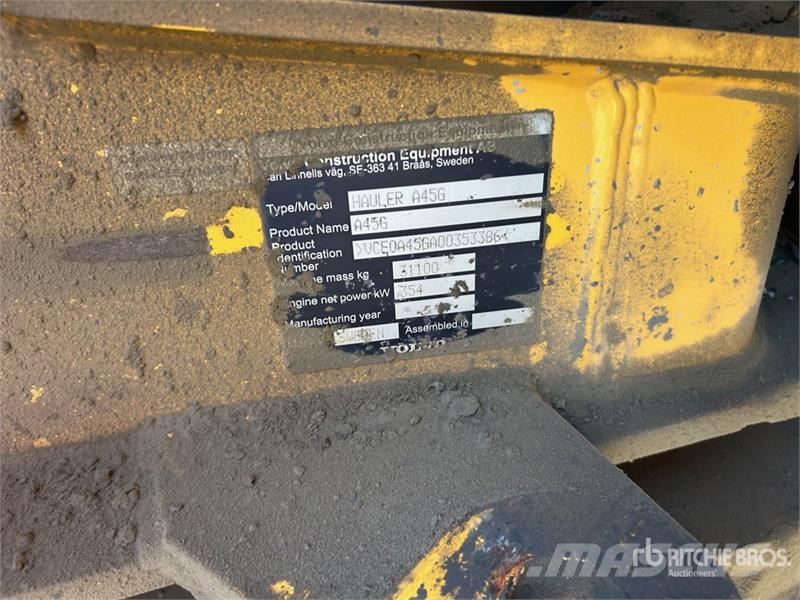 Volvo A45G Articulated Dump Truck Σπαστό Dump Truck ADT