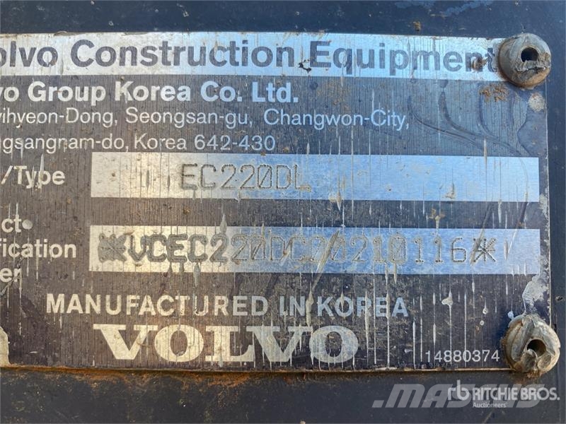Volvo EC220 DL Tracked Excavator Kāpurķēžu ekskavatori