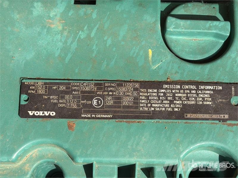 Volvo EC250DL Tracked Excavator Roomikekskavaatorid