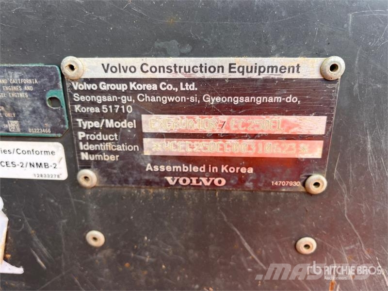 Volvo EC250EL Tracked Excavator Bageri guseničari